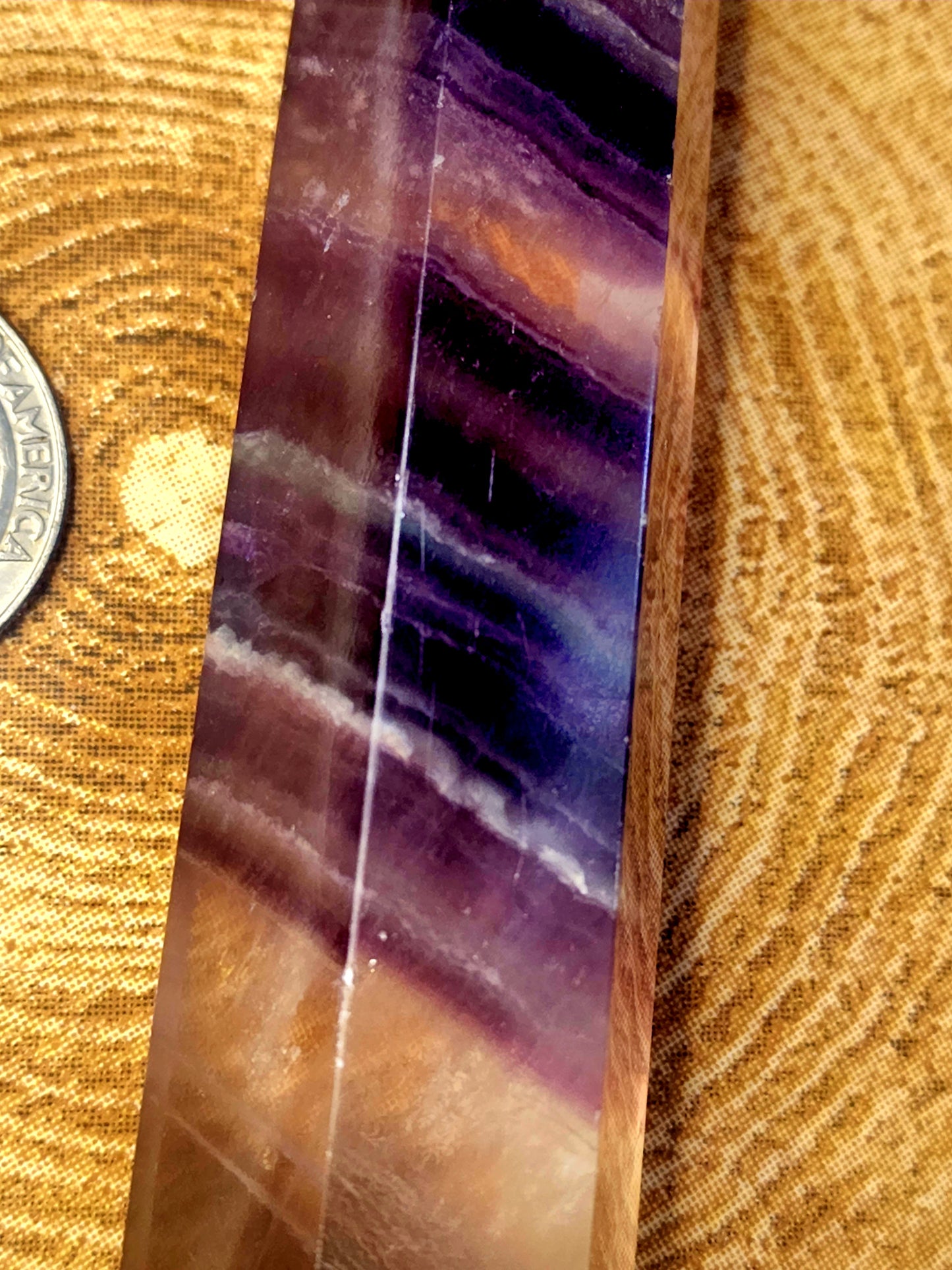 Rainbow fluorite tower