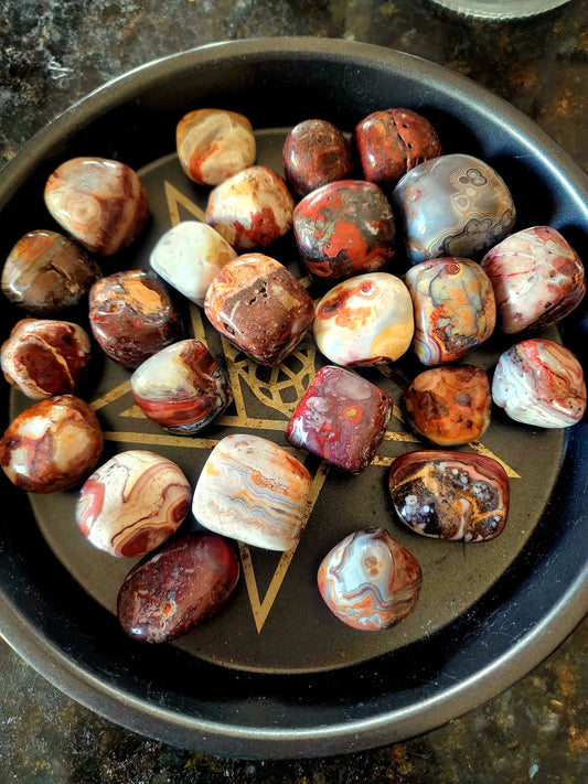 Large crazy lace agate tumble