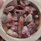 Hematite in quartz mini points