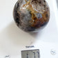Large druzy ocean jasper sphere