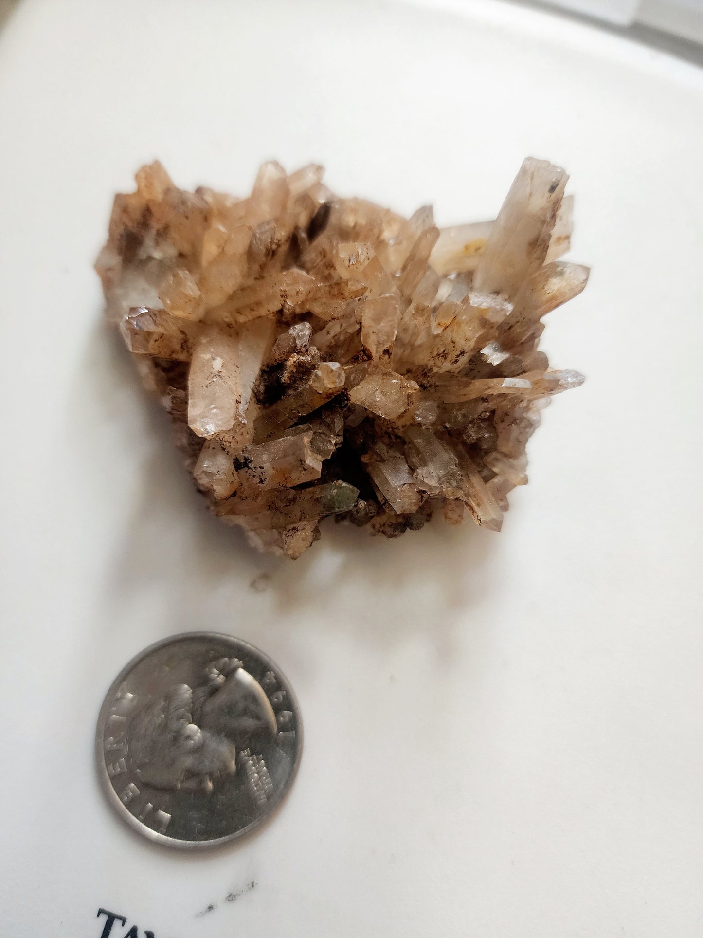 Quartz with hematite cluster 6