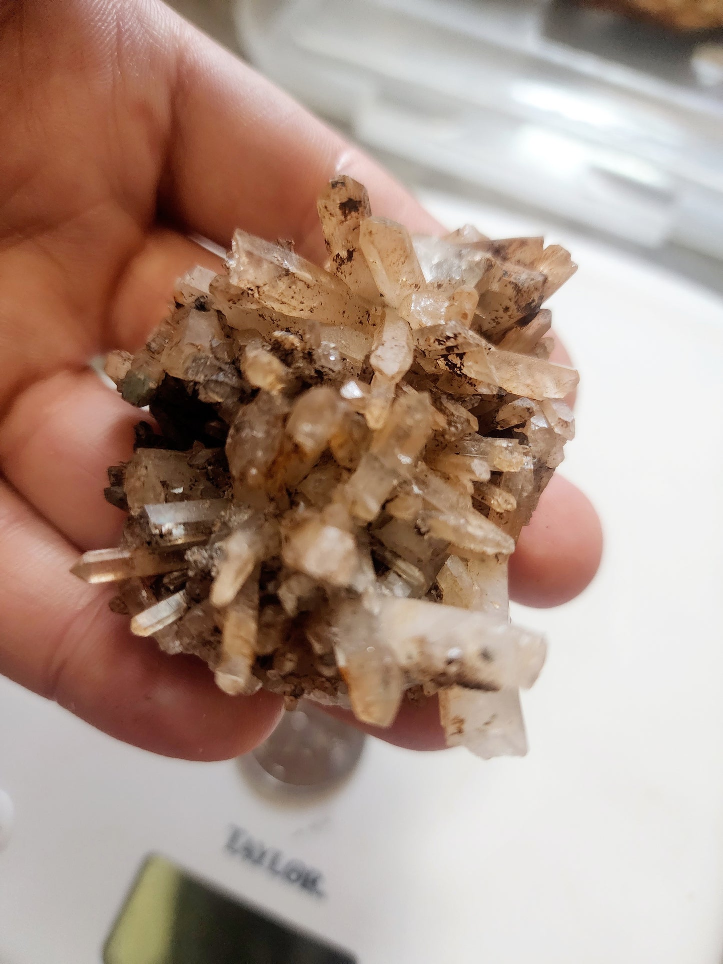 Quartz with hematite cluster 6