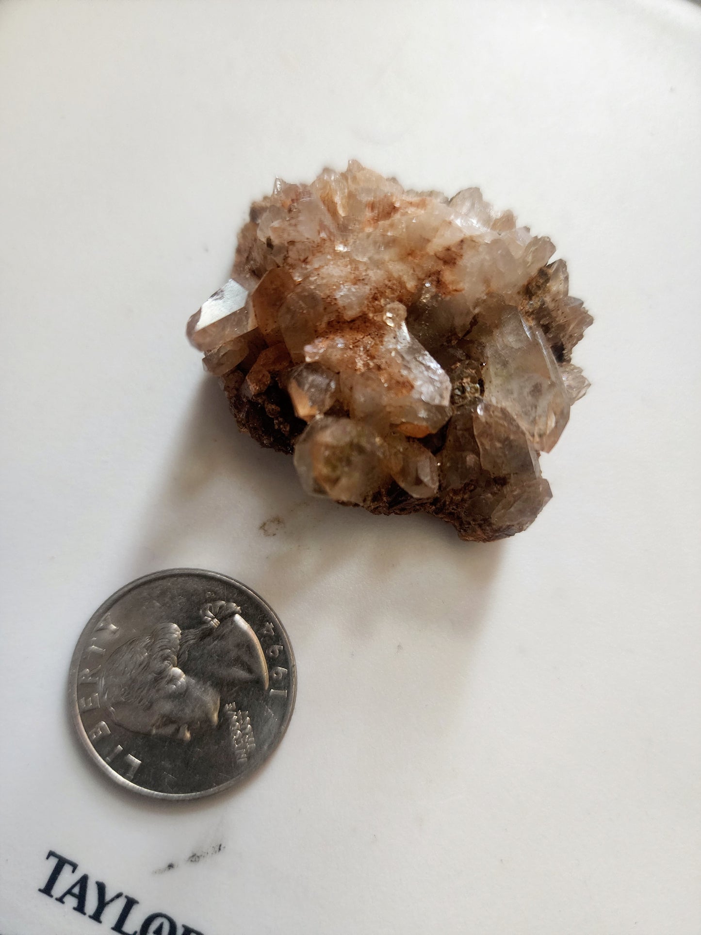 Quartz with hematite cluster 7