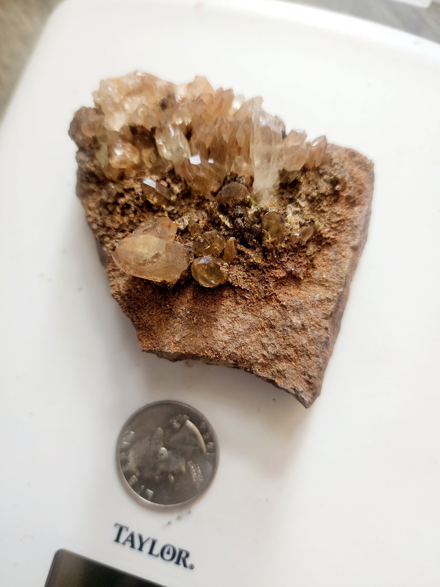 Quartz with hematite cluster 9