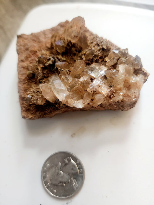 Quartz with hematite cluster 9