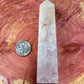 Pink amethyst and flower agate tower