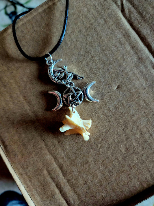 Witchy fairie vertebrae necklace