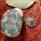Green flower agate freeform