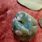 Green flower agate freeform