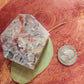 Green flower agate freeform