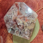 Green flower agate freeform