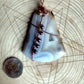 Banded agate druzy pendant