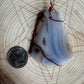 Banded agate druzy pendant