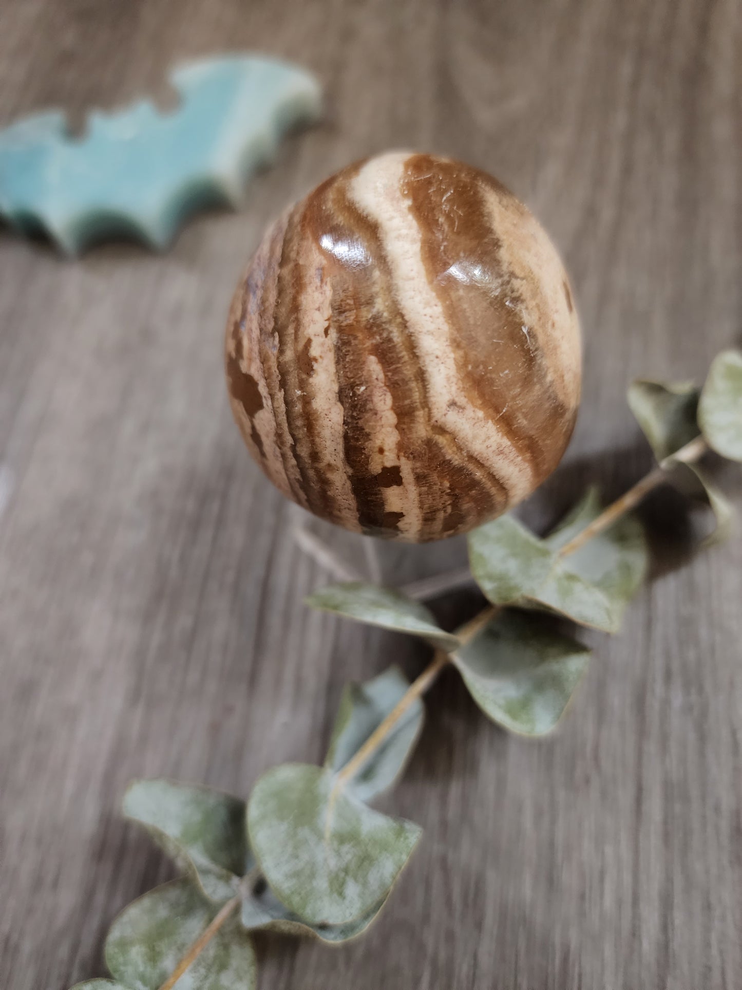 Brown aragonite sphere 3