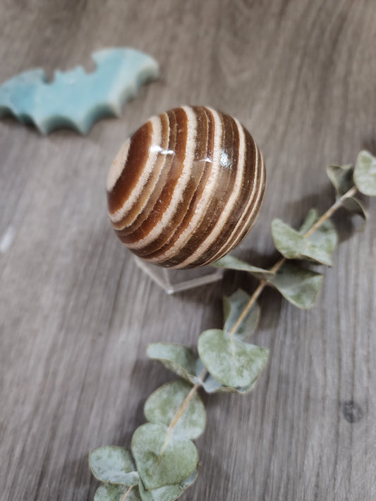 Brown aragonite sphere 4