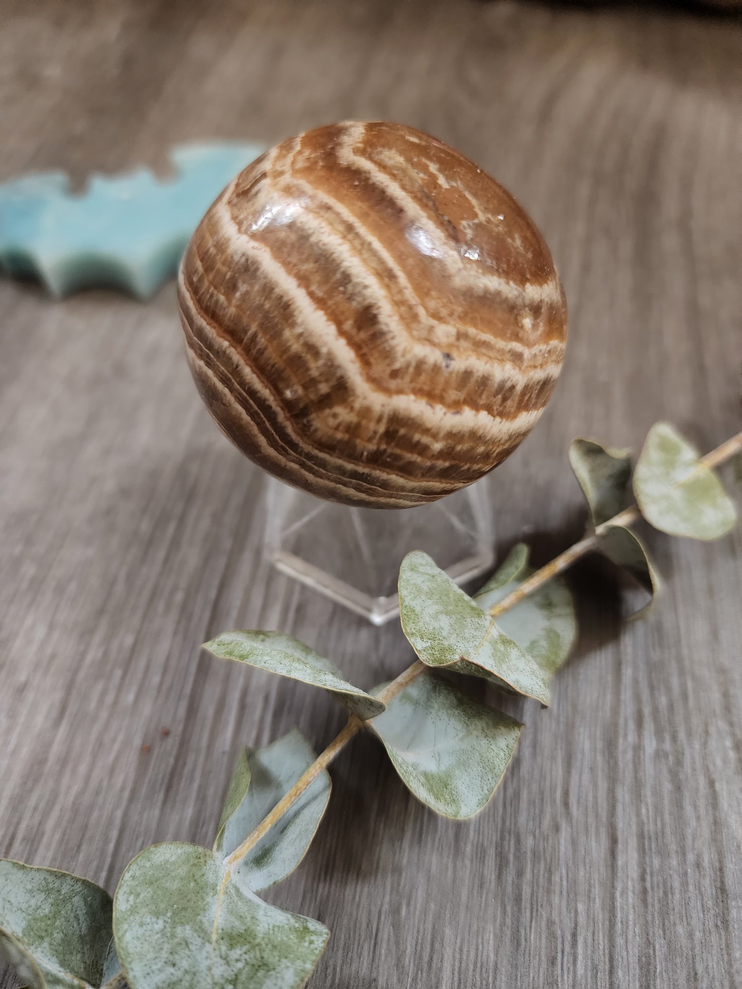 Brown aragonite sphere 6