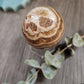 Brown aragonite sphere 8