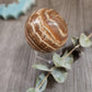 Brown aragonite sphere 8