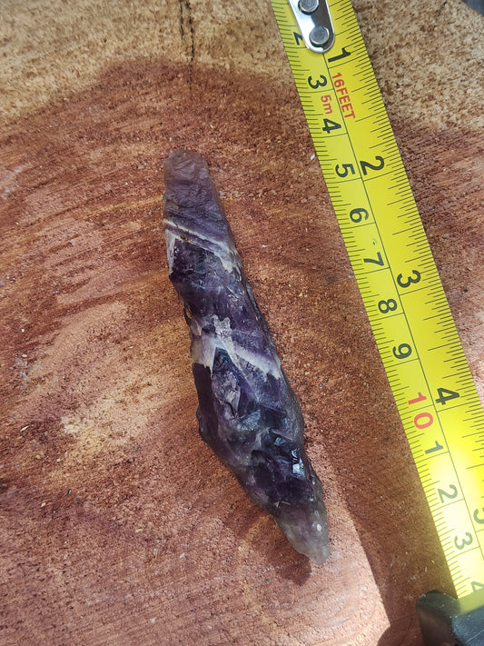 Raw chevron amethyst point
