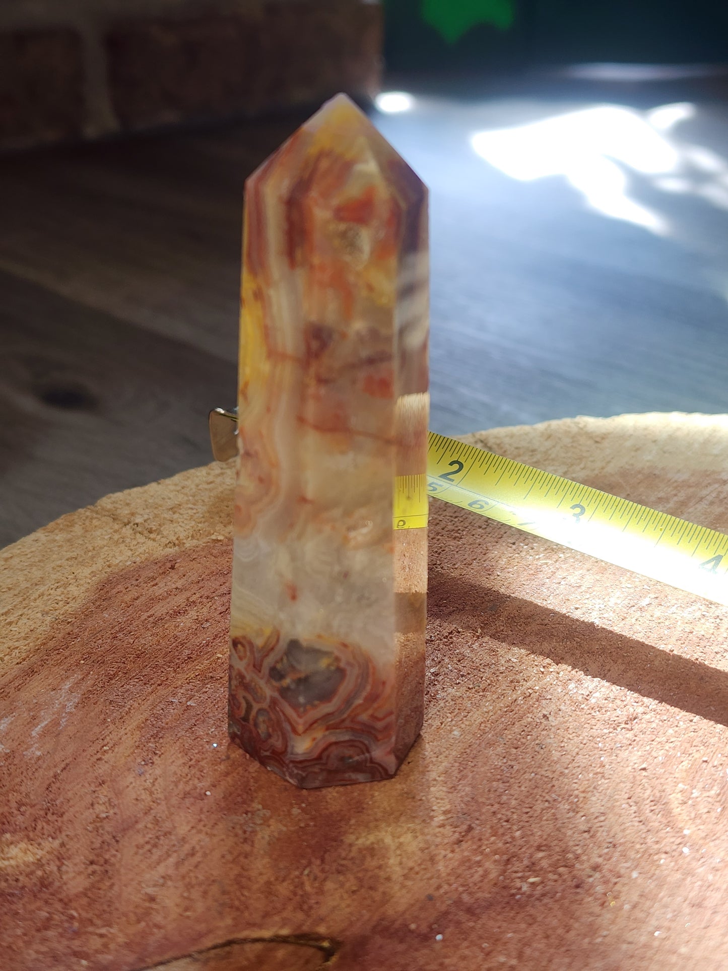 Crazy lace agate tower