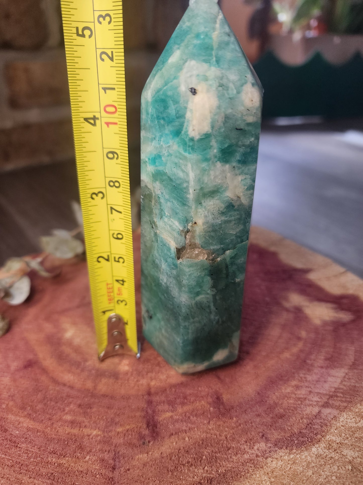 Amazonite with smokey quartz tower