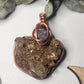 Quartz with hematite and grape agate necklace