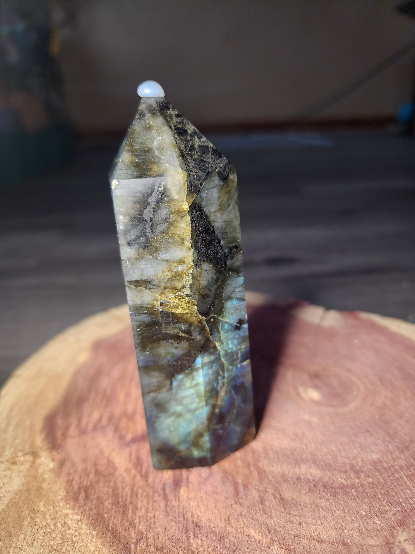 Super flashy labradorite tower!!!!