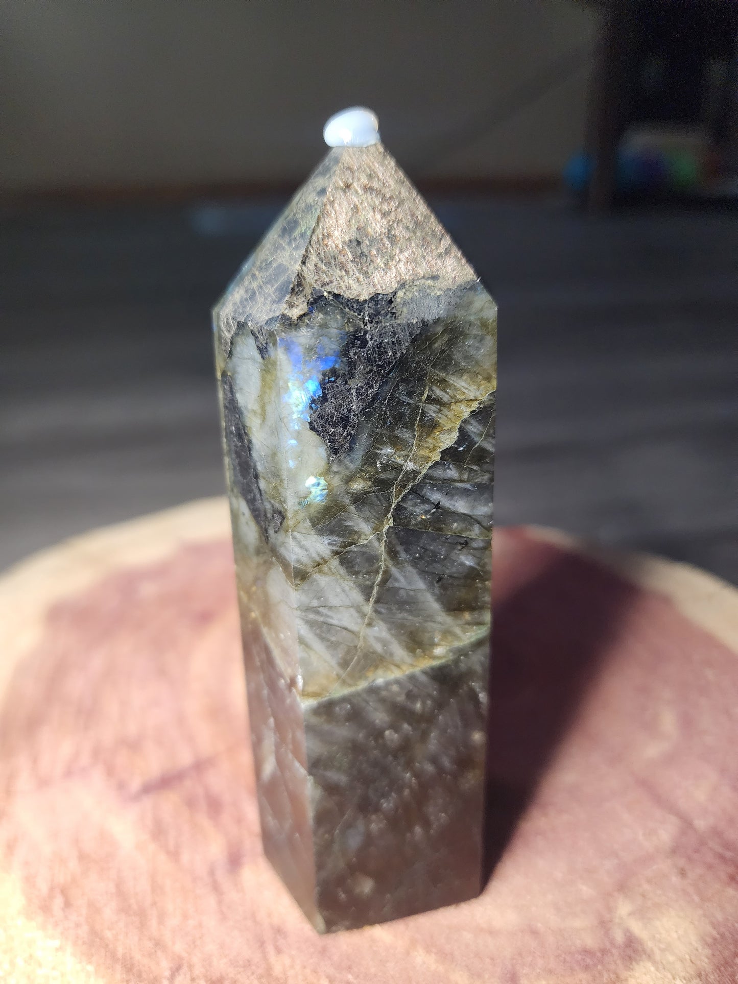 Super flashy labradorite tower!!!!