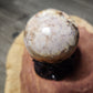 Druzy filled flower agate sphere