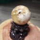 Druzy filled flower agate sphere