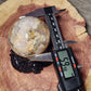 Druzy filled flower agate sphere