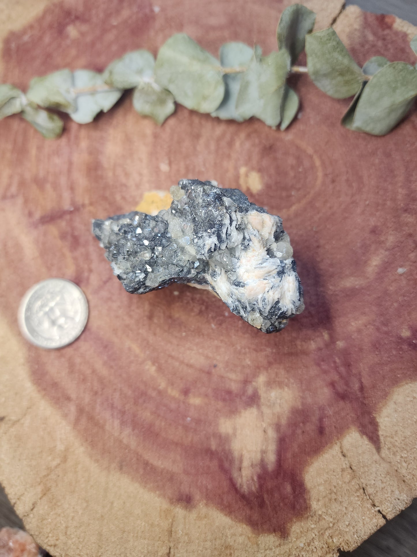 Barite cerrusite and galena specimen