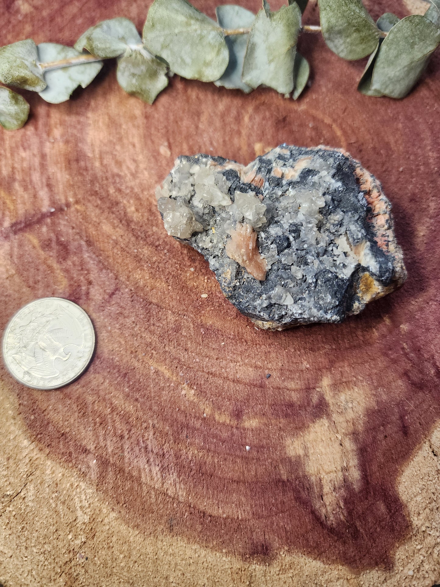 Barite cerrusite and galena specimen