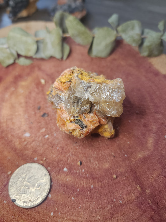 Barite cerrusite and galena specimen