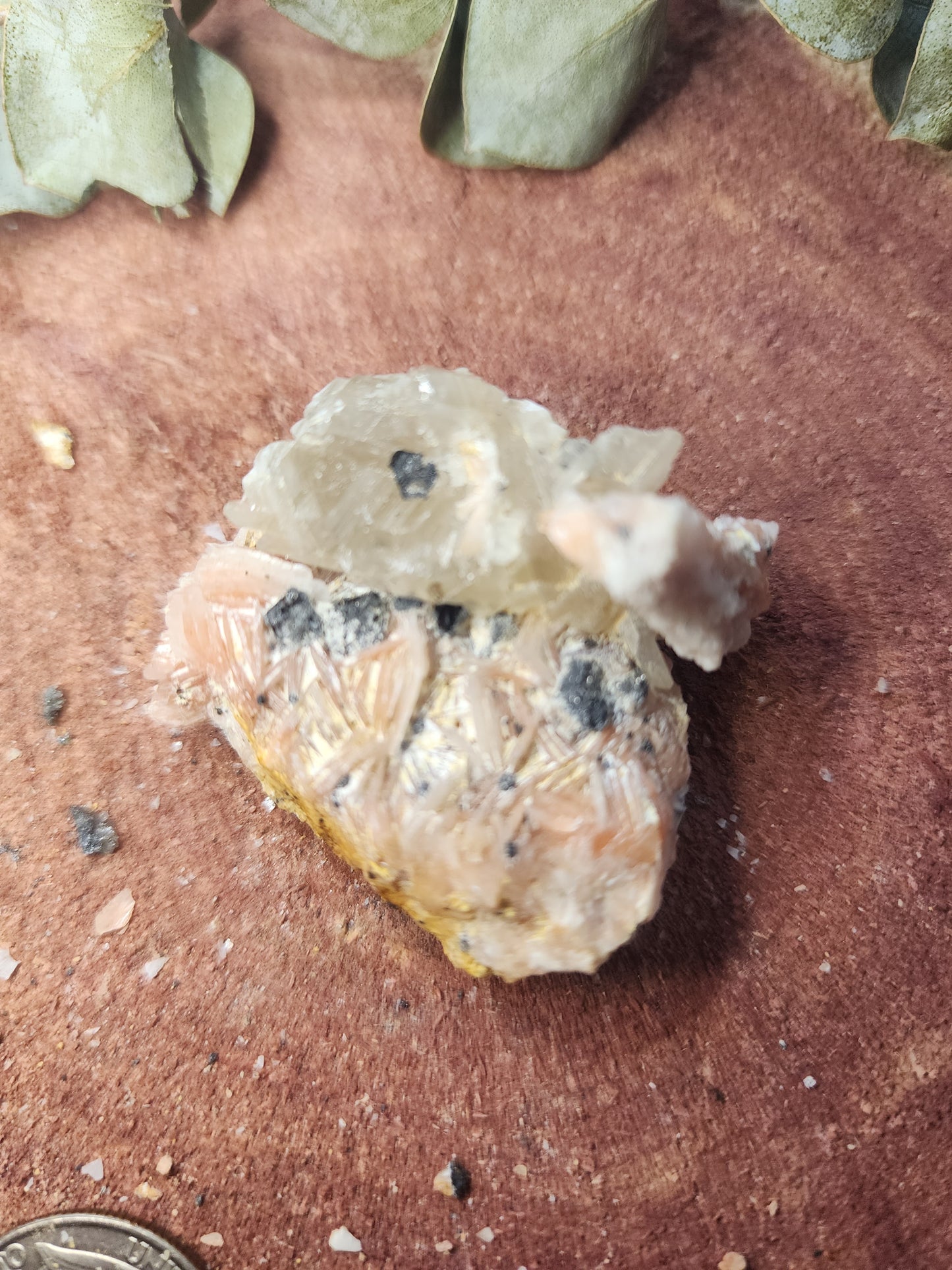 Barite cerrusite and galena specimen