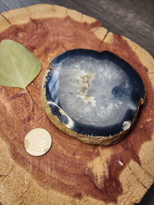 Agate druzy plate