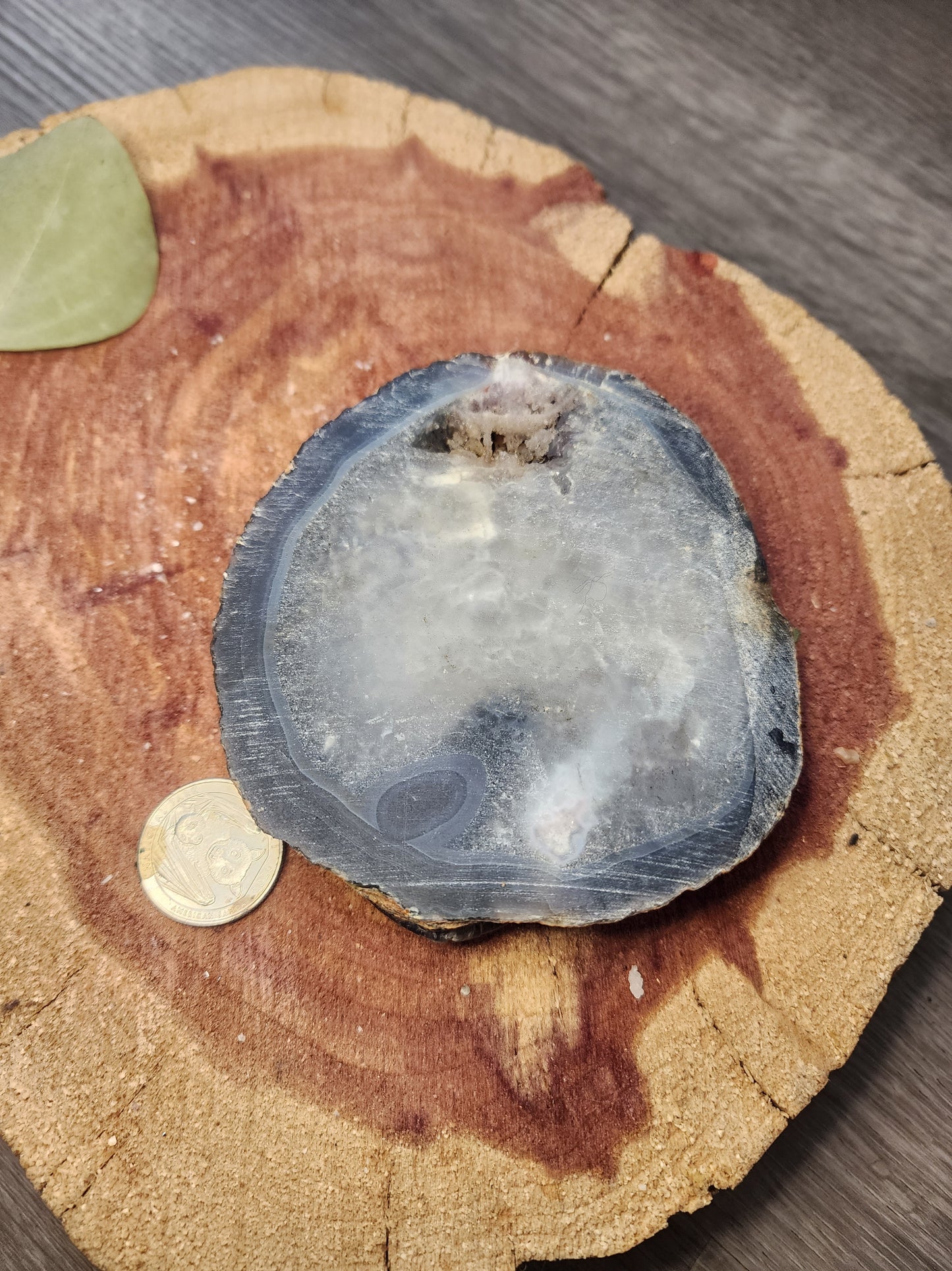 Agate druzy plate