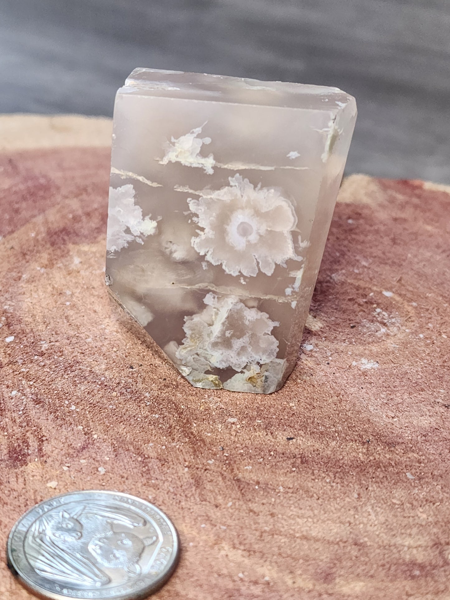 Flower agate freeform