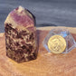Lepidolite with smokey quartz tower