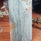 Large blue Aragonite druzy tower