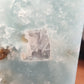 Large blue Aragonite druzy tower