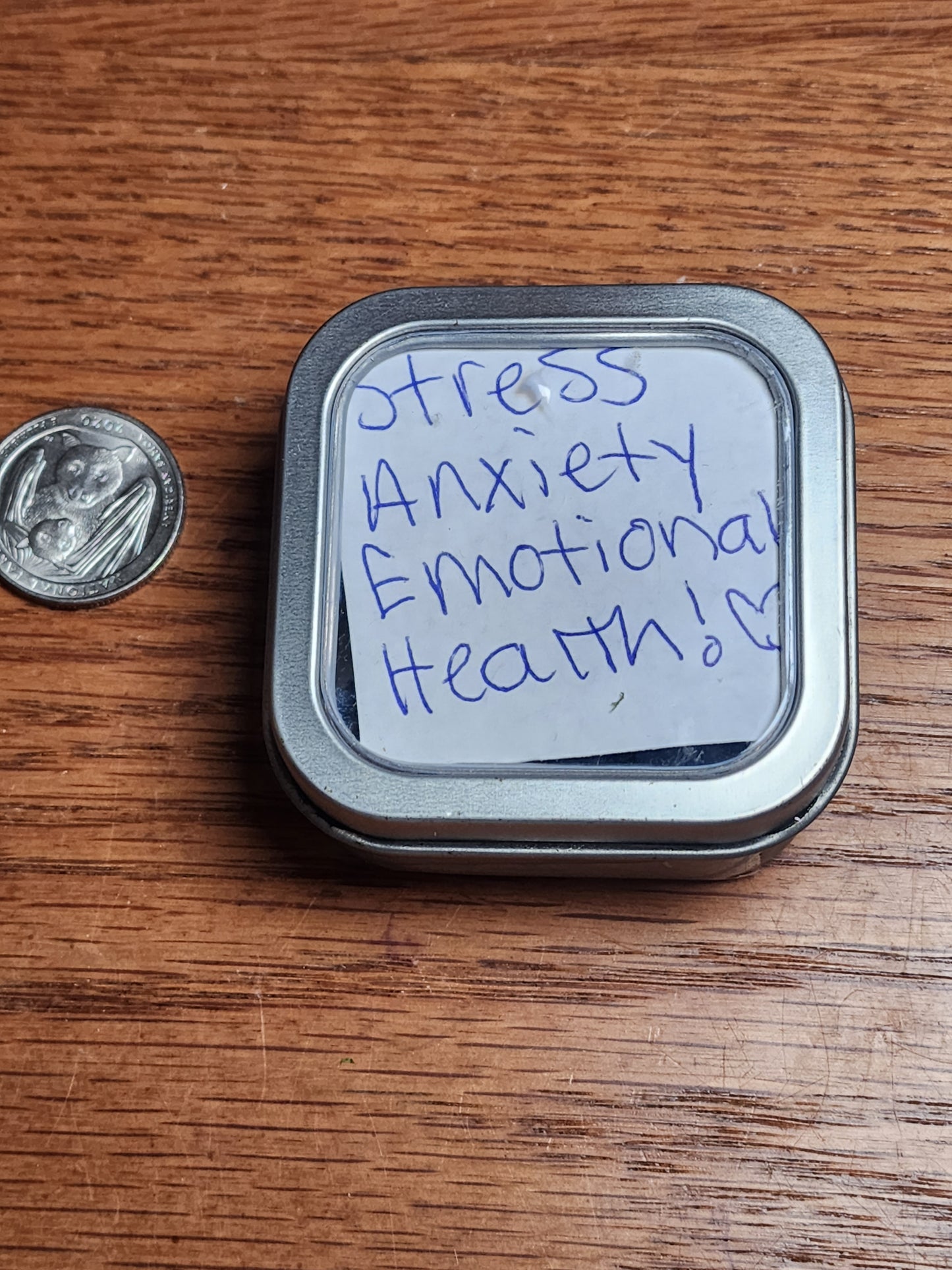 Stress, anxiety and emotional health crystal healing tin