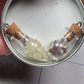 Ethiopian opal x grape agate x mini natural citrine jar necklace