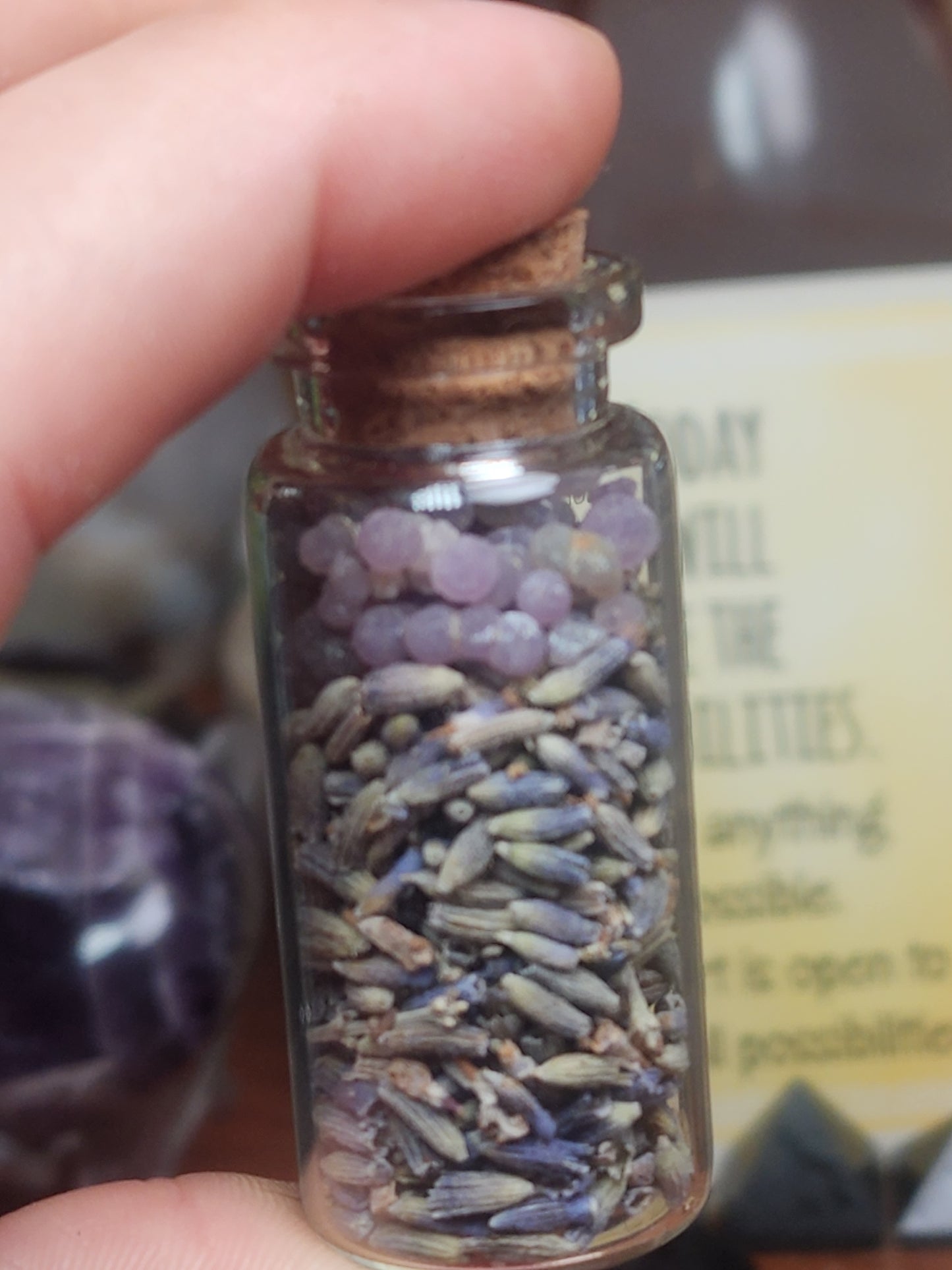 Grape agate x lavender jar