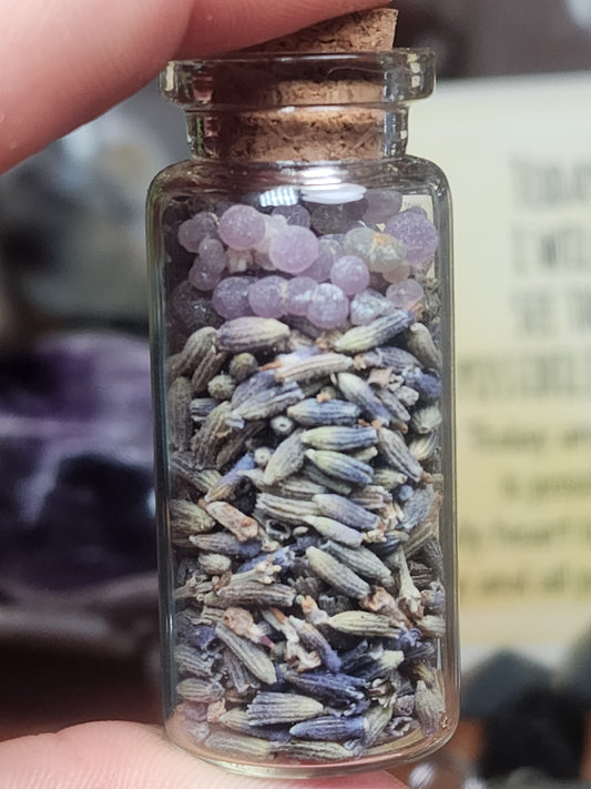 Grape agate x lavender jar