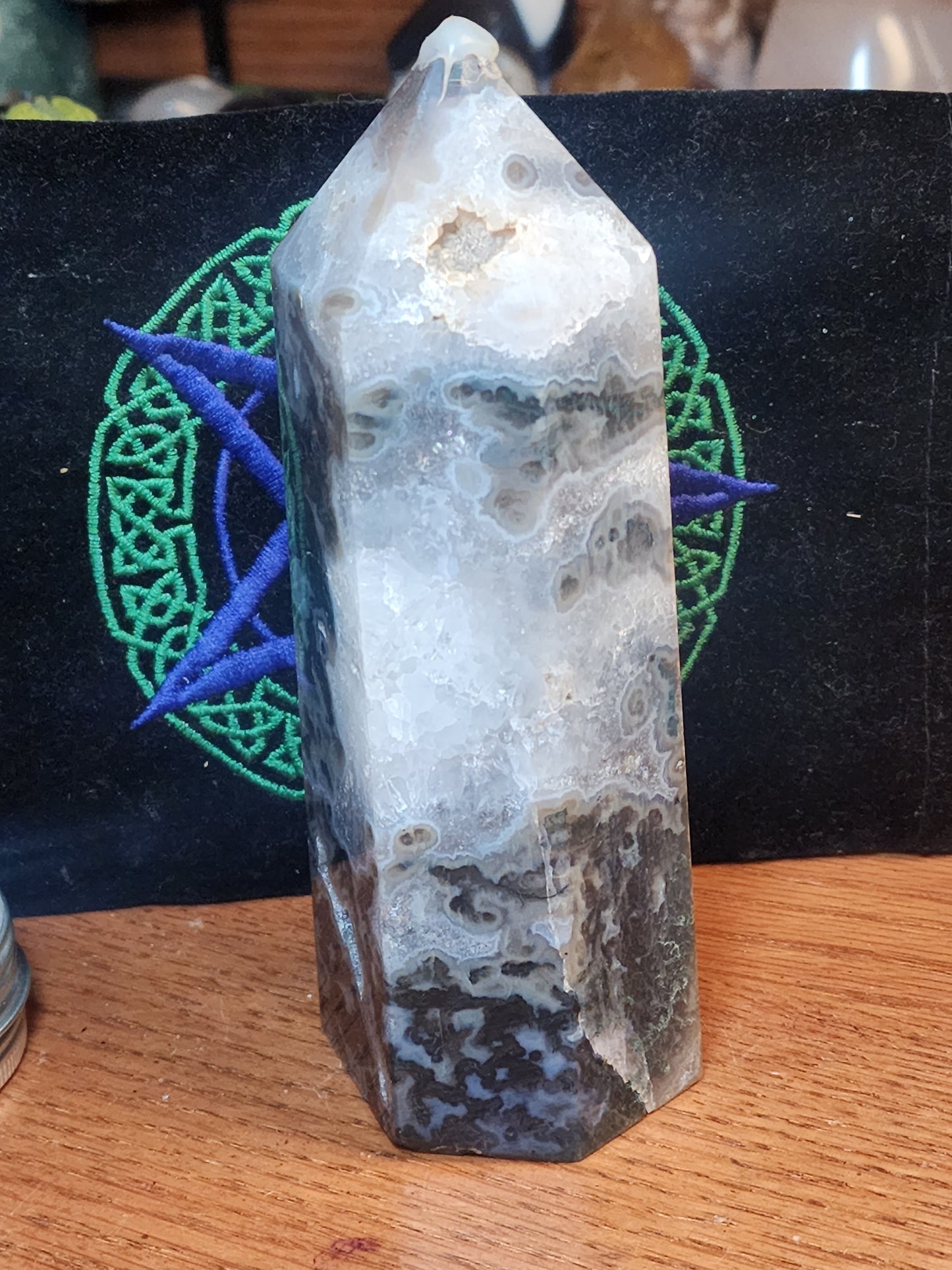 Moss agate tower