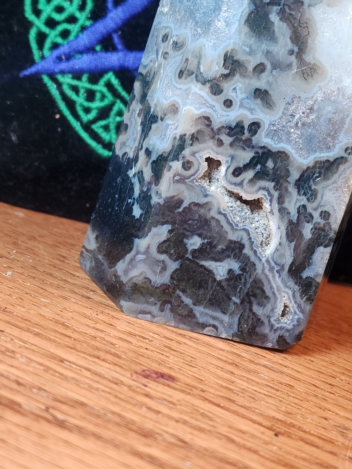 Moss agate tower