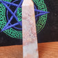 Pink crazy lace agate tower