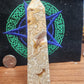 Druzy crazy lace agate tower