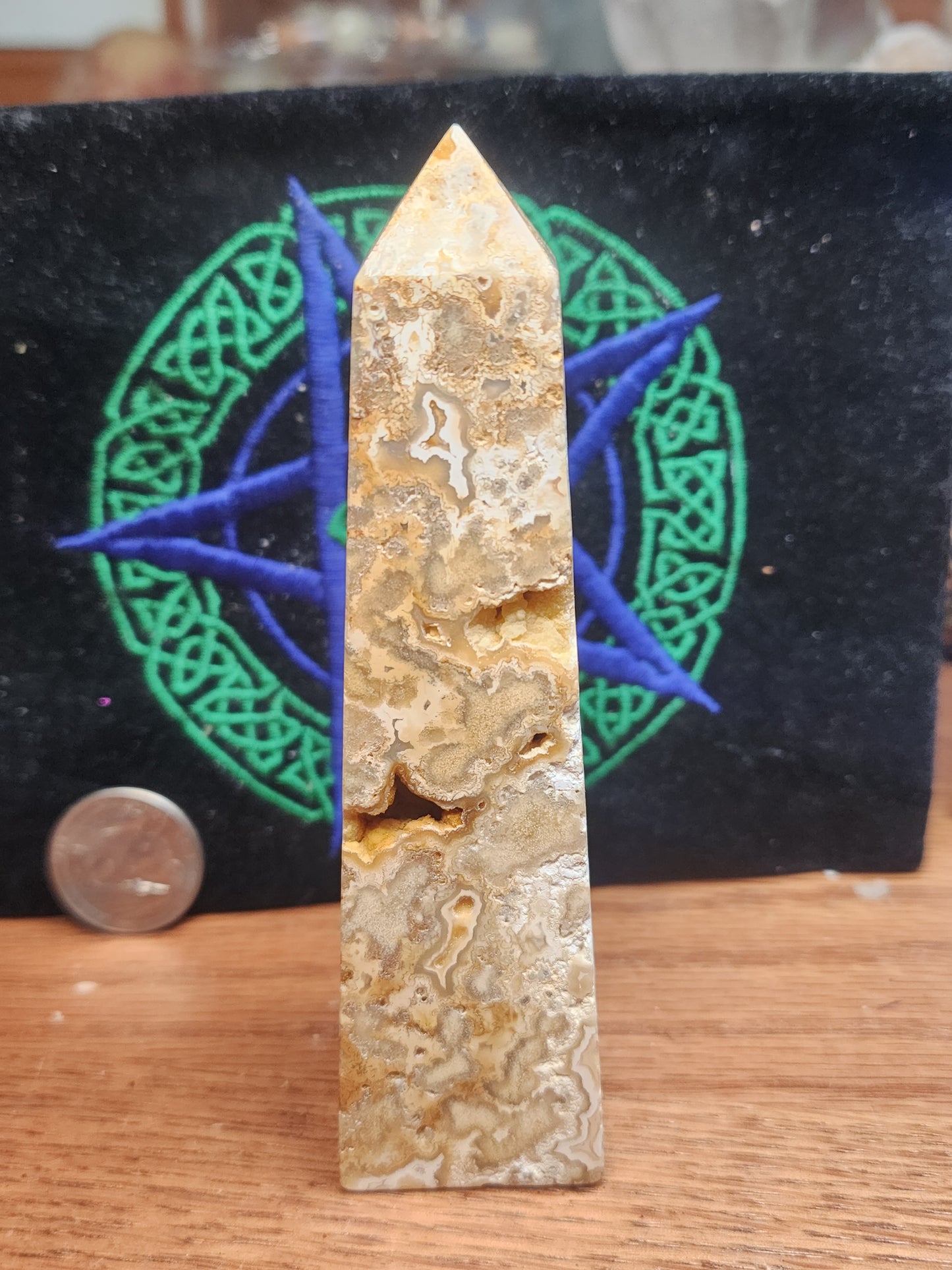Druzy crazy lace agate tower